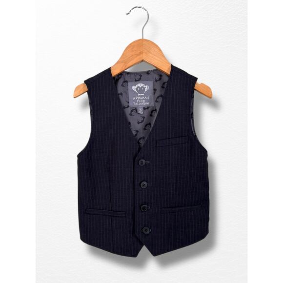 Appaman Pinstriped Tailored Vest, Size 5 - Picture 7 of 9